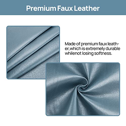 Teniux Remote Control Holder Faux Leather Armrest Organizer with 6 Pockets for recliner couch sofa, Armchair Caddy for Smart Phone, Book, Magazines, Ipad, Remotes (Moonlight Blue) - color: Moonlight Blue