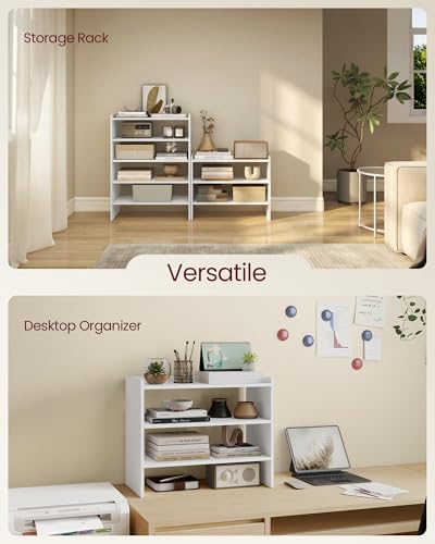 VASAGLE Shoe Rack for Closet, Stackable Shoe Organizer Shelf for Entryway, 3 Tiers, 11.7 x 24.4 x 21.3 Inches, White ULBS063WZ01S - size: 3 Tiers (24.4"W)
