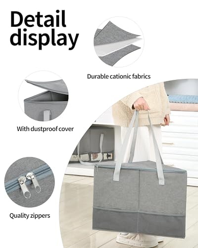 2 Pack Rigid Hanger Organizer, Triangle Storage Bin with Lid, Hanger Holder Stand for Space Saving, Clothes Organizer Stacker for Closet Laundry Rooms - color: Gray
