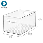 iDesign Stackable Clear Plastic Bin - Kitchen Organizers and Storage for Fridge and Pantry - style: Pack of 1