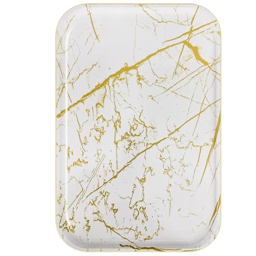 Weenson Bathroom Vanity Tray for Makeup Jewelry Candle Perfume Decor Toilet Tank, Serving Tray for Food Snacks, Kitchen Tray for Countertop Soap Dispenser Spice Coffee Nightstand11.8”L x 7.9”W x 0.8”H - color: White, size: 11.8" x 7.9" x 0.8"