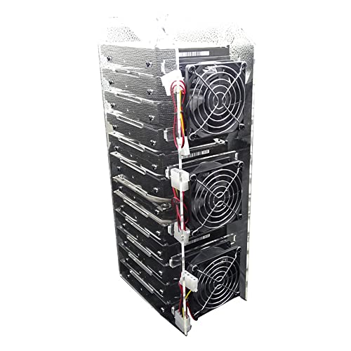 Hard Drive Bay Holder 3.5'' Multi-Layers Hard Disk Bracket HDD Mounting Bracket Kit, Transparent Mechanical Hard Disk Box Storage Organizer Case Rack with Cooling Fan Space (8 Layers) - style: 8 Layers