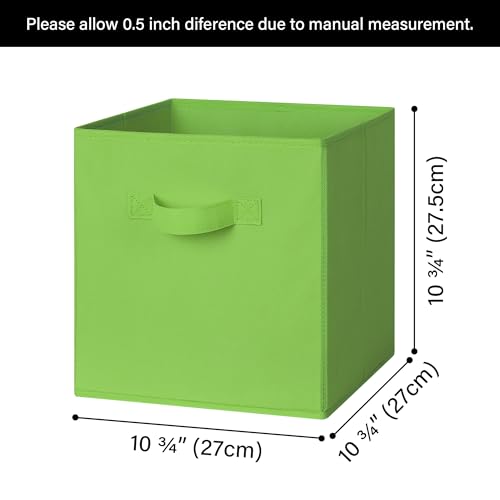 GRANNY SAYS 11 Inch Cube Storage Bins, Colorful Cube Storage Organizer, Fabric Storage Bins, Storage Cubes for Shelves, Closet, Toy Storage Bins for Kids Room, Play Room, Rainbow, 6-Pack - color: Rainbow, size: 11 Inch-6 Pack