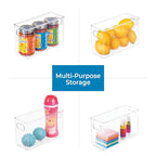 iDesign BPA-Free Plastic Pantry and Kitchen Storage, Freezer and Fridge Organizer Bin with Easy Grip Handles – 10” x 4” x 6”, Clear - style: Pack of 1
