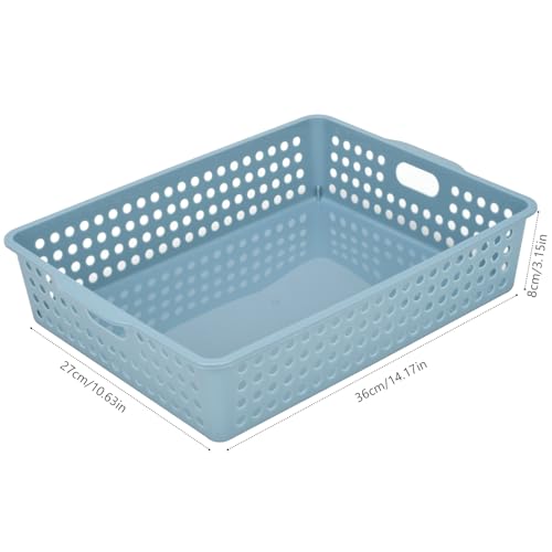 6-Pack Stackable Paper Trays with Handles, Modern Desktop Organizer for A4 Documents, Homework Turn-In Bins for Classroom & Office Use - color: MixColor