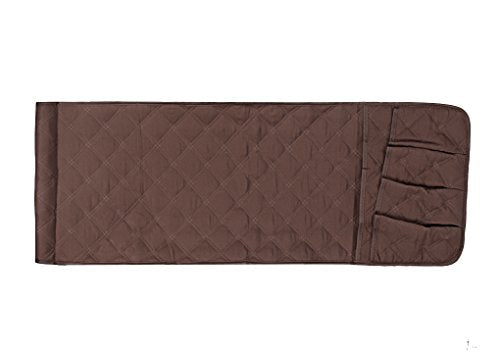 IPENNY Couch Sofa Armrest Organiser Chair TV Remote Holder Bed Storage Pocket Bag for Cellphone Tablet Notepad Book Magazines DVD Eyewears Drinker Snacks Holder Pouch - color: Coffee (5 pockets)