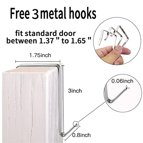 2 Pack Extra Large Hanging Crystal Clear Over Door Shoe Organizers, Closet Shoe Rack Organizer, 12+6 Pockets, 8 Hooks, White (59" x 21.6") - color: WH&TR