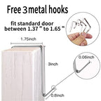 2 Pack Extra Large Hanging Crystal Clear Over Door Shoe Organizers, Closet Shoe Rack Organizer, 12+6 Pockets, 8 Hooks, White (59" x 21.6") - color: WH&TR