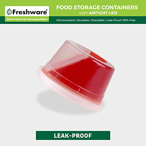 Freshware Food Storage Containers [240 Set] 12 oz Plastic Deli Containers with Lids, Slime, Soup, Meal Prep Containers, BPA Free, Stackable, Leakproof, Microwave, Dishwasher and Freezer Safe - size: 12 oz, 240-Set