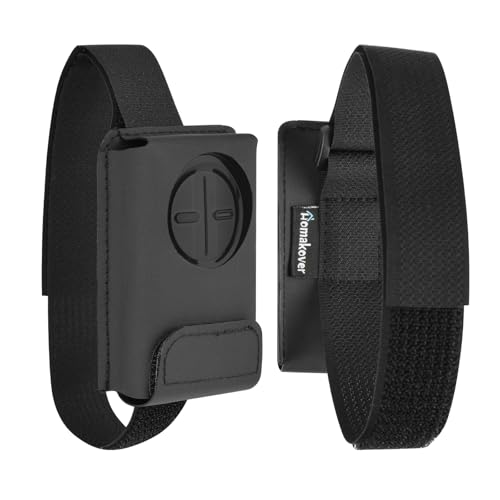 Homakover Garage Door Opener Holder for Visor, Carrying Case for Chamberlain LiftMaster Garage/Gate Door Opener Remote, Adjustable Visor Bag Gate Clicker Holder (Black-Chamberlain KLIK5U-BK2 Garage) - size: 3.31 x 2.05 inches