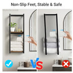 Towel Racks for Bathroom, 2 Tier Wall-Mounted Towel Rack, Home Decor Shelf, Space-Saving Organizer Rack for Household, Bathroom, and Bedroom