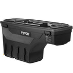 VEVOR Truck Bed Storage Box, Lockable Lid, Waterproof ABS Wheel Well Tool Box 6.6 Gal/20 L with Password Padlock, Compatible with Tundra 2007-2021, Driver Side, Black - size: Driver Side, style: Toyota Tundra