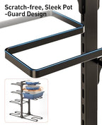 ORDORA Pots and Pans Organizer under Cabinet, 20.8" Height Heavy Duty 120LBS Pots Pans Organizer Rack for Cabinet 8-Tier Adjustable for Big Stockpots, Dutch Oven, Cast-iron Pan, Heavy Cookware, Bronze - size: L-21"H-HeavyDuty-Bronze