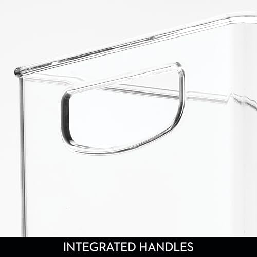 iDesign Stackable Plastic Handle Bin Assortment Set - Storage Organizers for Kitchen, Fridge, Pantry, Home -18 Pack, Clear - style: Pack of 18
