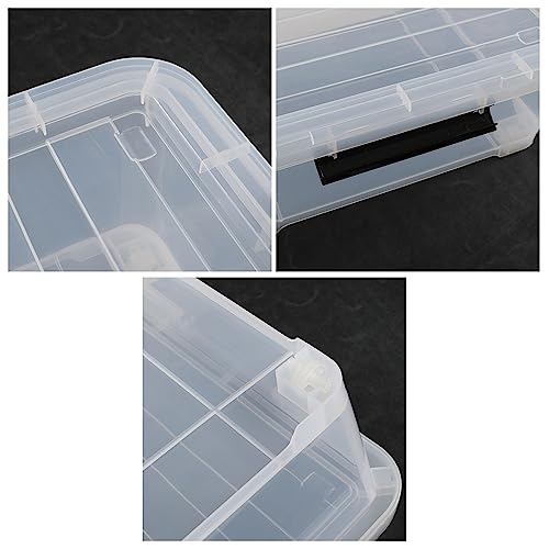 4 Packs Under Bed Storage Containers with Clear Lid, Large Stackable Plastic Latching Bins with Rolling Wheels, 40 Quart - size: 40L