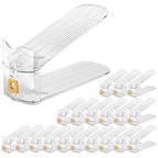 Clear Shoe Slots Organizer 20Pack Shoe Stacker Rack Organizer for Closet Adjustable Shoes Holders Space Saver Zapateras Organizers - size: 20Pack