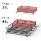 Under Bed Storage with Wheels – Heavy Duty Large Metal Storage Container (70lb Load), Low Profile Rolling Organizer with Removable Rubber Wheels, Easy Access for Clothes, Shoes & Blankets - size: Pack of 1