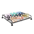 Under Bed Shoe Storage Organizer, Metal Mesh Under Bed Storage Containers with Wheels, Shoe Organizer Drawer Space Saving for Bedroom, 1 Pack - size: 1 Pack