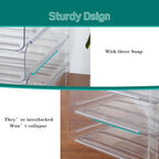 4 Tier Stackable A4 Paper Trays, Office Desk File Holder, Tidy File Document Letter Book Paper Organizer (4 Tiers,Clear) - color: Clear, size: 4 tiers