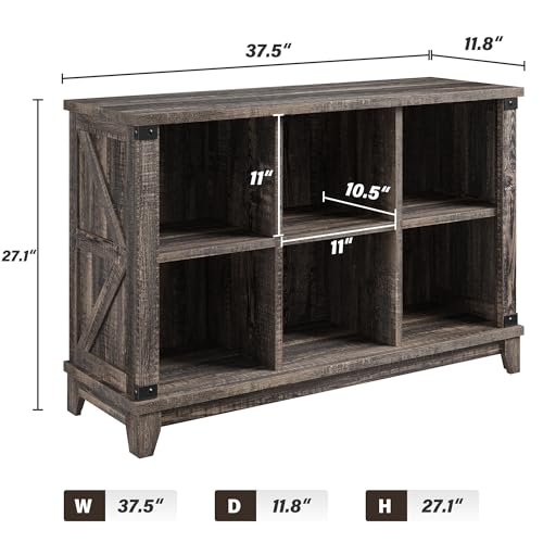 EnHomee 6 Cube Storage Organizer Bookshelf, Wood Cube Shelf Bookcase with Storage, Bookshelf for Living Room and Bedroom,Black Oak - color: Black Oak, size: 6 cube
