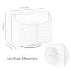 UnionBasic Rotating Desk Organizer, 360 Desk Spinning Caddy, Desktop TV Guide/Mail/Media/Remote Controller Holder Organizer, Crocodile White - color: Crocodile White