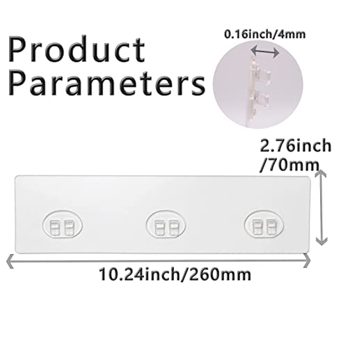 4 Pack Shower Caddy Adhesive for Replacement, Strong Transparent Adhesive for Shower Caddy Sticky Pads, No Drilling for Corner Shelf Basket, Bathroom Storage Shelves, Kitchen Racks and Soap Holder - color: Transparent -4pcs 3 Hooks