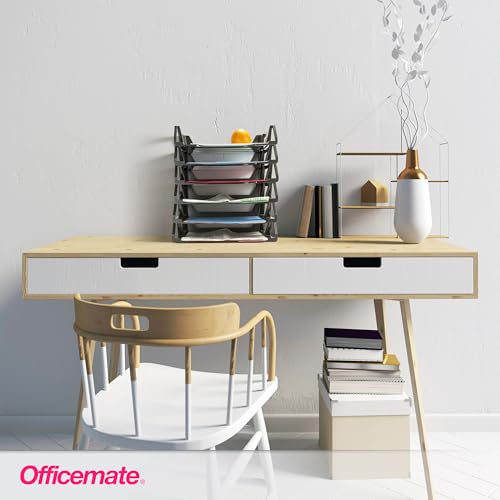 Officemate Recycled Desk Tray, Side Load, 15 1/8 x 8 7/8 x 15, Letter/A4, 6/PK (26212)