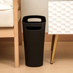 rejomiik Small Trash Can, Slim Garbage Can Plastic Waste Basket with Handles 3.5 Gallon Container Bin for Narrow Spaces Bathroom, Bedroom, Kitchen, Office at Home, 2 Pack Black - color: Black, size: 2 pack