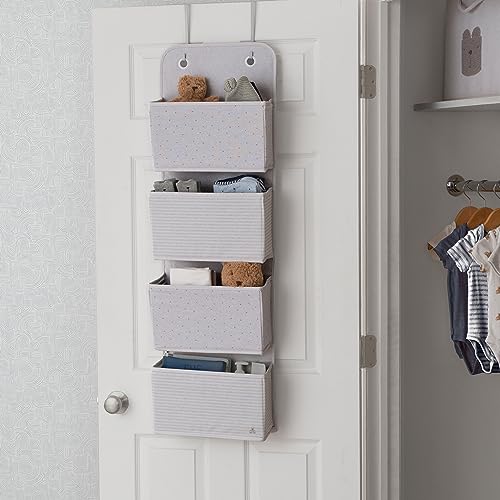 Delta Children GAP babyGap 2-Pack Over the Door Storage Organizer with 4 Pockets, Grey - color: Grey