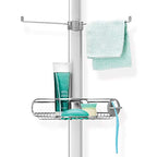 simplehuman 9' Tension Pole Shower Caddy, Stainless Steel and Anodized Aluminum - size: 9 ft