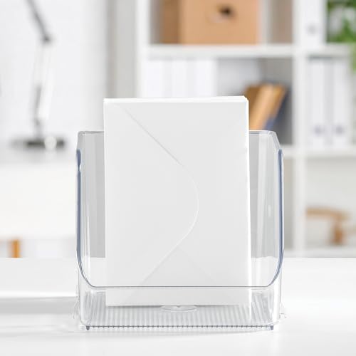 iDesign Stackable Open-Front Storage Bin for Pantry or Household Storage, Clear, Made in USA - style: Pack of 1