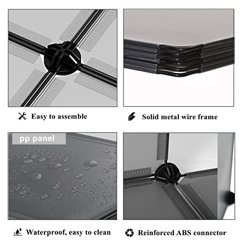 AWTATOS Cube Storage Organizer Closet Storage Cubes Shelves Bookshelf Clothes Organizer DIY Plastic 12 Cube Shelves for Home, Bedroom, Grey ULPZ022 - color: Grey