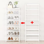 4-Tier Small Shoe Rack, Metal Stackable Kids Shoe Shelf Storage Zapateras Organizer,Narrow Shoe Rack Sturdy for Closet Hallway Entryway Living Room Bedroom (White) - size: 4-White