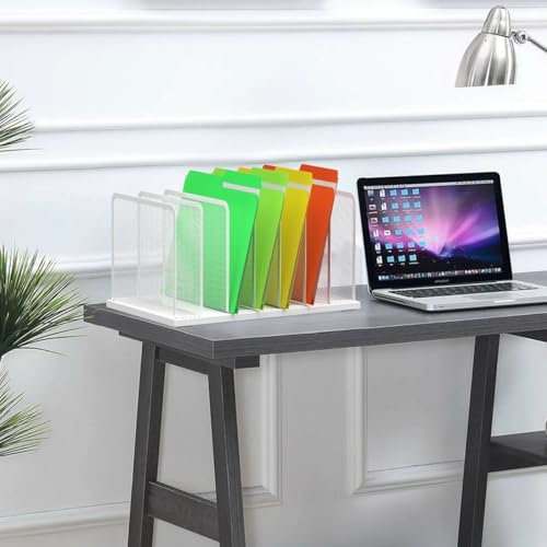 Kuntine.B Desk File Organizer Upright Mesh Desktop Organizer File Sorter Office Organization File Holder for Home, Office & Classroom (White, 2 Pack 7-Section) - color: White, size: 2 Pack 7-Section