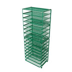 Simple Trending 2 Pack 8 Tier Letter Tray Paper - Mesh Desk File Organizer for Office School Desktop, Green - color: 2 Pack 8 Tier Green-Mesh Desk