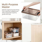 Nicunom 8 Packs Small Storage Bins with Lids, 3.2 QT Clear Storage Latch Box Plastic Storage Bins Stackable Storage Containers for Organizing