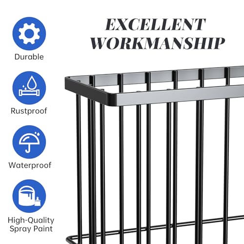 NiHome Cabinet Door Lid Organizer 2-Pack, Cabinet Organizers and Storage, Compact Design for Space Optimization-Over the Cabinet Door Organizer for Diverse Storage Solution - color: Black-Iron
