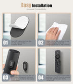 Nearockle 6 Pack Magnetic Remote Control Holder Wall Mount, 2025 Upgraded Smaller & Stronger Magnetic Silicone Remote Control Organizer TV Remote Charger Holder Caddy Back of TV (Black) - color: Black, size: 6 Pack