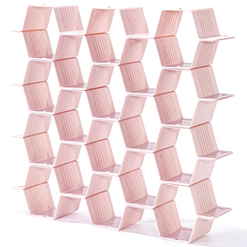 Honeycomb Drawer Divider Suitable for bedroom underwear Socks Cosmetic storage locker sorting 8-piece drawer organizer (Pink) - color: Pink