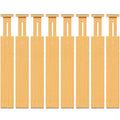 BAMBUROBA Bamboo Drawer Dividers, Adjustable Expandable Drawer Organization Separators - 17-22" for Bedroom, Bathroom, Dresser and Office - 8-Pack - style: bamboo-8Pack