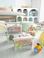 WYT Clear Storage Latch Box, 6 Pack Storage Organizer Bins with Latching Handle and Lids, 3.5 Quart - size: 3.5qt - 6 pack