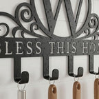Metal Letter B Key Holder for Wall, Decorative Metal Key Holder Wall Mount, Key Hooks Coat Rack Monogram Wall Decor, Perfect for Bathroom, Living Room, Kitchen, Anniversary Housewarming Gift - style: B