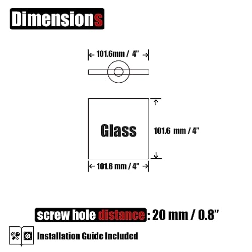 JQK Small Floating Glass Shelves Champagne Bronze, 4 Inch Display Ledges for Wall, Mini Decor, Living Room Bedroom Bathroom, Tempered Glass Shower Storage, 2 Pack, TGS101L4-CB-P2 - color: Champagne Bronze, size: 4 Inch (2 Pack)