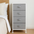 Amazon Basics Fabric 4-Drawer Storage Organizer Unit for Closet, Bedroom, White - color: White