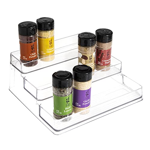 SIMPLEMADE 3-Tier Spice Rack Organizer - Versatile Storage Shelf for Kitchen, Bathroom, Bedroom & Office, Set of 1, Clear - color: Clear, size: Set of 1