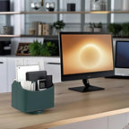 UnionBasic Rotating Desk Organizer, 360 Desk Spinning Caddy, Desktop TV Guide/Mail/Media/Remote Controller Holder Organizer,Green - color: Green