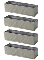 Slim Little Bins for Organizing Socks, Underwear and Bras in Drawers, Set of 4, 13x4x3, Gray