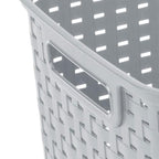 Sterilite 6-Pack Tall Weave Basket, Woven Plastic Storage Baskets for Organization, Cement Gray - Organizing Bin Containers with Handles for Bedroom, Bathroom, Dorm, Laundry Room, and Closet - size: 6 Pack