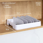 YouCopia StoraLid Adjustable Food Container Lid Organizer for Kitchen Cabinet Storage, Large 24 Lids, Premium Edition - size: Large Premium