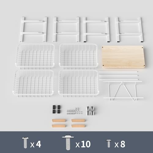NiuYichee 5-Layer Fruit Basket Kitchen Food Storage Organizer and Storage Rack, Stackable Storage cart with Desktop, Pull-Out Hollow Metal Storage Basket, Wheeled Sorting Rack Spice Rack - color: White 5-layer Rack